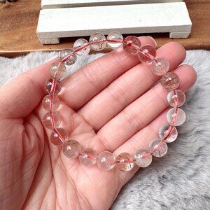 9mm Rutilated Quartz Stretch Bracelet